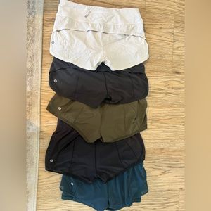Lot of Lululemon Shorts